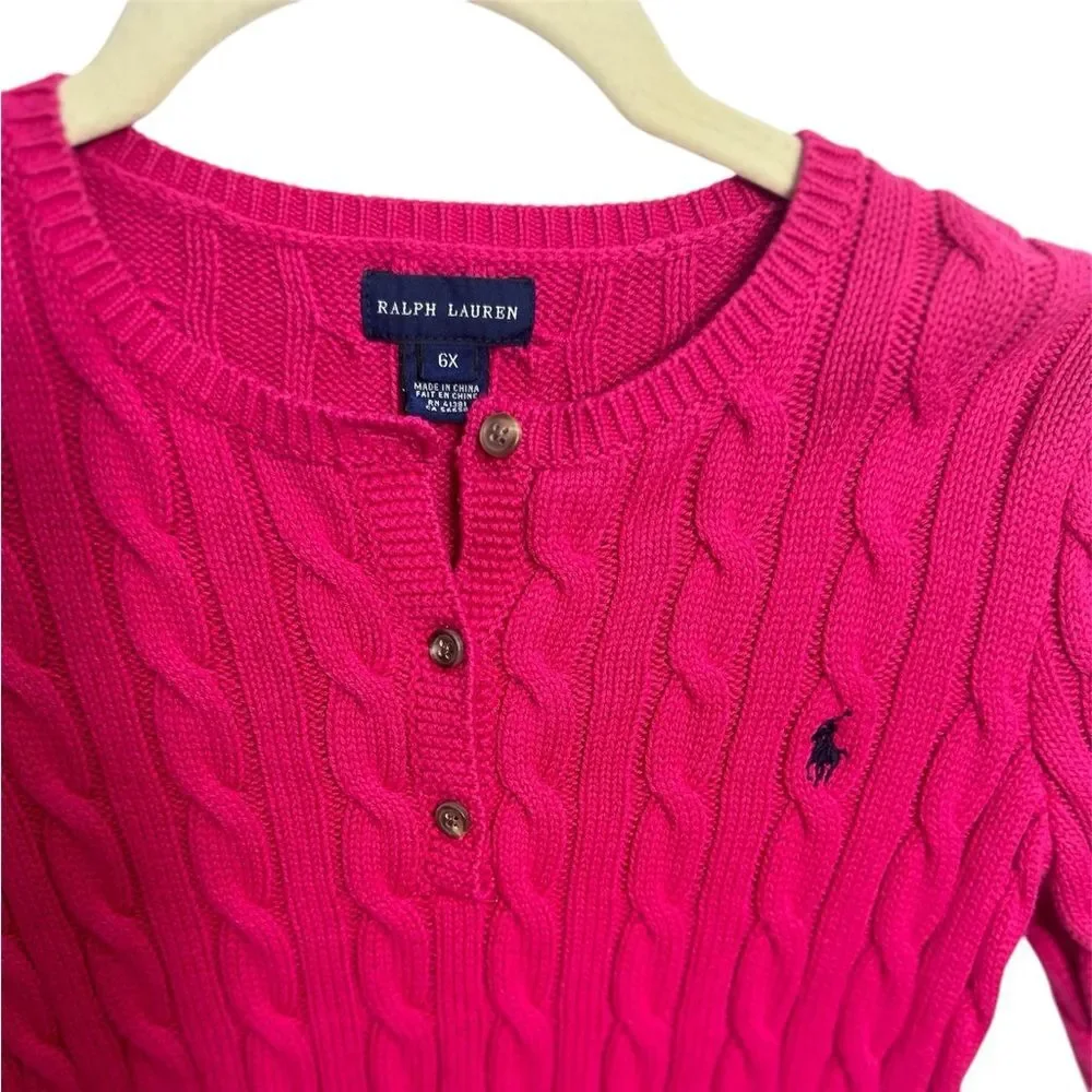 RALPH LAUREN Cable Sweater SIZE‎ 6X